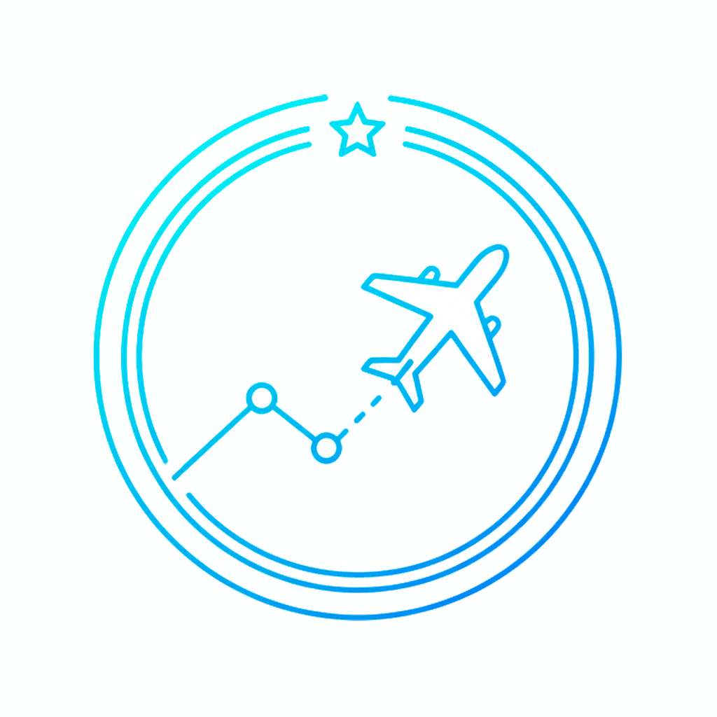 Ícone de gráfico de progresso com avião subindo
